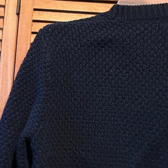 Orvis Navy Blue Chunky Knit Cardigan - Picture 15 of 16